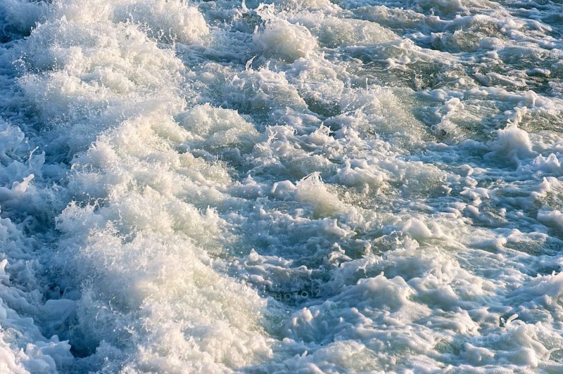 Agitated white foaming water, spray on cascades at the Lech weir, river Lech, background, Landsberg am Lech, Upper Bavaria, Bavaria, Germany, Europe