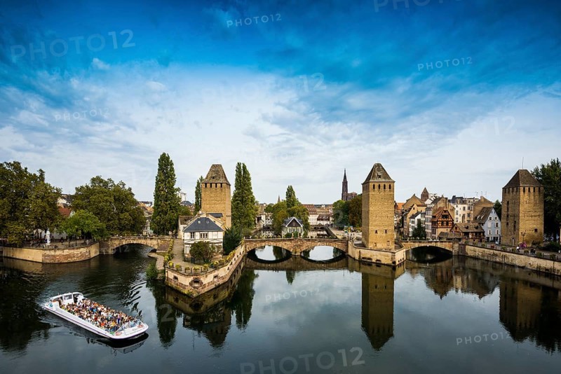 Ponts Couverts Bridge, La Petite France, River Ill, Strasbourg, Alsace, France, Europe