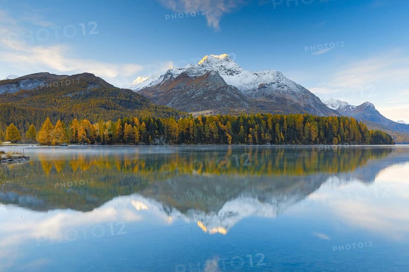 Silsersee, Piz da la Margna, 3158 m, Upper Engadine, Grisons, Switzerland, Europe