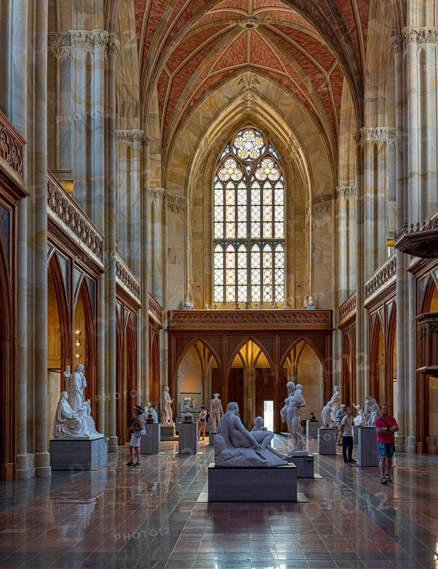 Interior photograph, Friedrichswerder Church, permanent exhibition 19th century Sculpture, Berlin, Germany, Europe