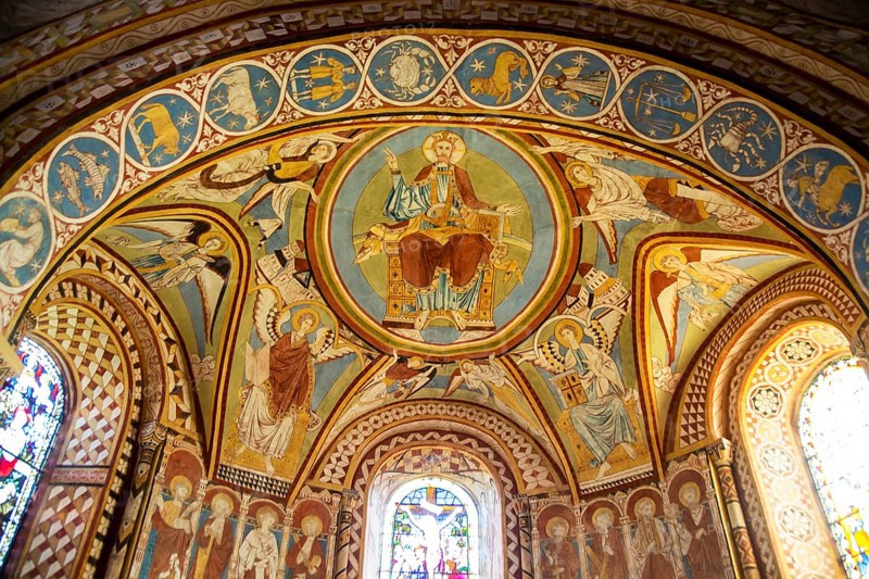 Medieval wall paintings, church of Saint Michael and All Angels, Copford, Essex, England, UK