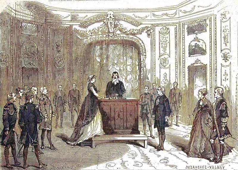 Theatre scene from La Czarine, Mazurka Russe by Louis Ganne, 1869, France, Historic, digitally restored reproduction of a 19th century original, exact original date not known, Europe