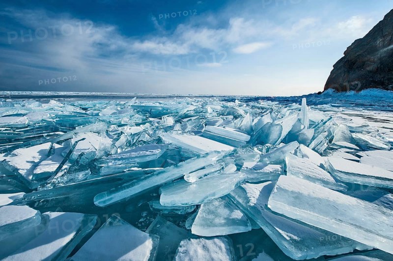 Ice chaos, Lake Baikal, Olkhon Island, Pribaikalsky National Park, Irkutsk Province, Siberia, Russia, Europe