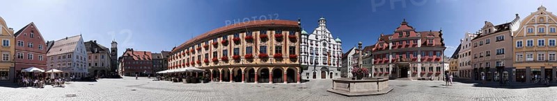 Market Square in Memmingen Panorama Germany