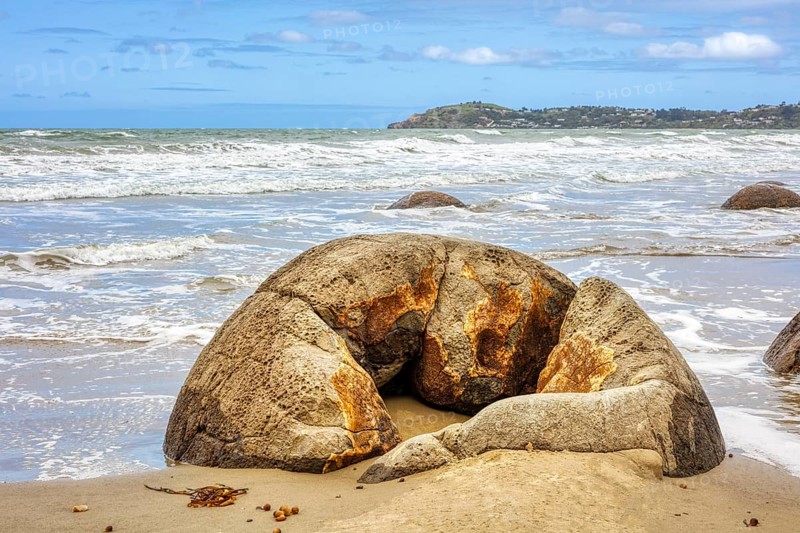 Moeraki Boulders Beach, Otago, Neuseeland