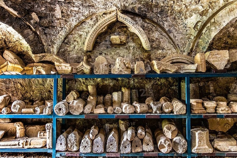 Powder magazine, Barutana, today Lapidarium, ruined city of Stari Bar, originally from the 11th century, is one of the most culturally and historically valuable sites in Montenegro, Stari Bar, Montenegro, Europe