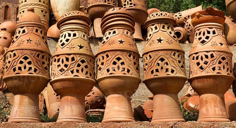 Morocco, clay jugs, pottery, earthenware, Africa