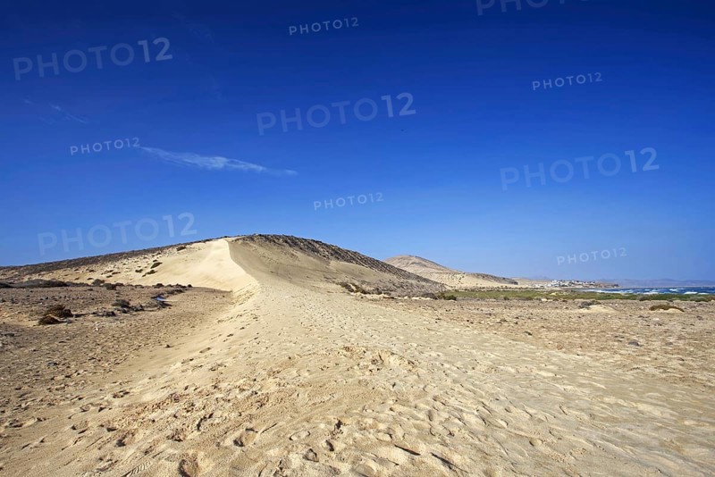Wet sand dune and beach Playa Risco del Paso, Playa de Sotavento, Pajara, Fuerteventura, Canary Islands, Spain, Europe