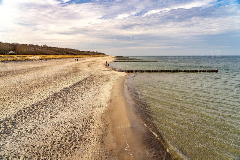 The Baltic Sea beach in Graal-Müritz, Mecklenburg-Vorpommern, Germany, Europe