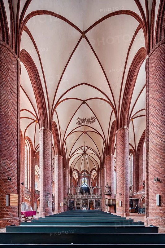 Gothic Church of St Mary, interior, Brick Gothic, Stendal, Saxony-Anhalt, Germany, Europe