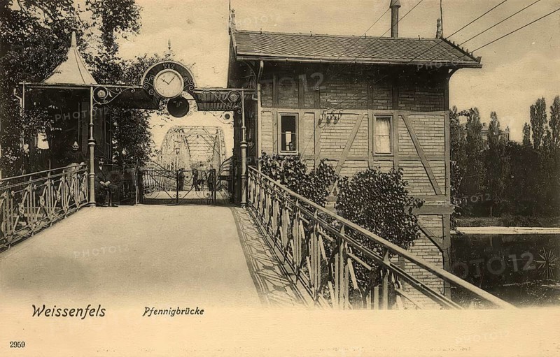 Historical postcard, picture postcard, Weißenfels, Weissenfels an der Saale, Saxony-Anhalt, Germany, digitally enhanced reproduction of an original from around 1900, picture postcard, Europe