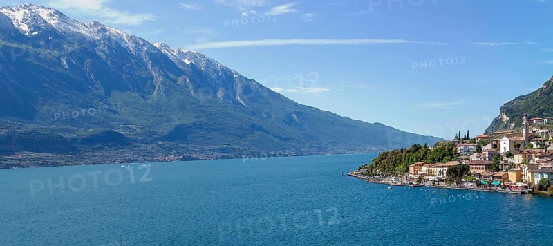 Limone sul Garda on Lake Garda, Garda Mountains, Lombardy, Italy, Europe