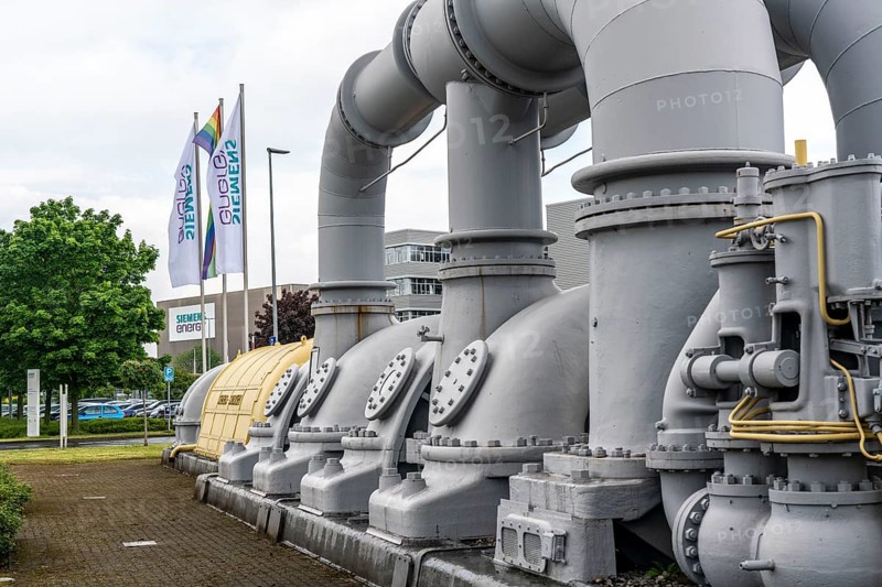 Siemens Energy production site in Müllheim an der Ruhr, Turbosatz Schelle, 60 megawatt turbine from 1934, North Rhine-Westphalia, Germany, Europe