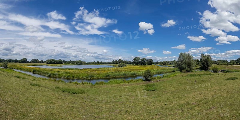 Steinhorst basin, panorama, nature reserve, blue sky, nature, Ems, Delbrücker Land, Steinhorst, Paderborn, Germany, Europe