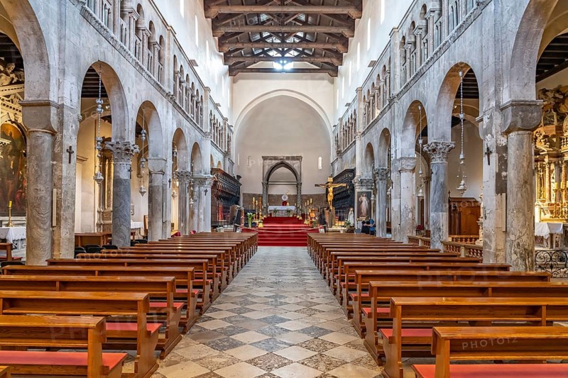 Interior of the Cathedral of St Anastasia in Zadar, Croatia, Europe