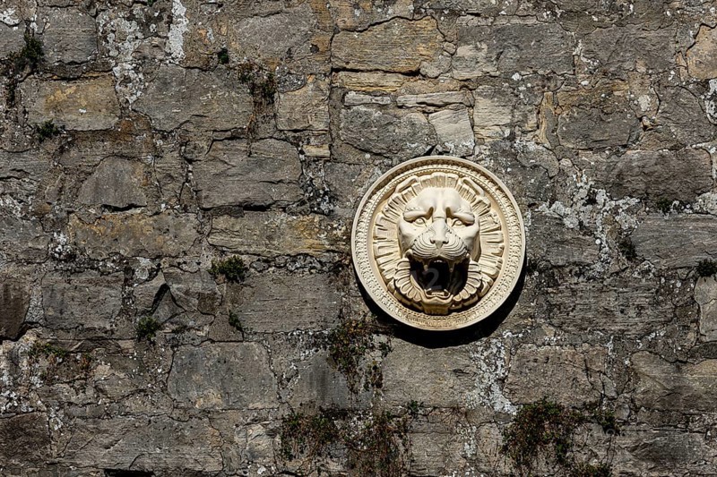 Ornaments on the façades of the Roman baths in Sanssouci Palace Park, Potsdam, Brandenburg, Germany, Europe