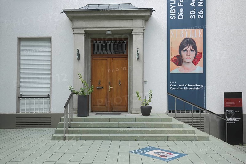 Poster at Opelvillen Foundation for the Arts, Opelvilla, Rüsselsheim, Hesse, Germany, Europe