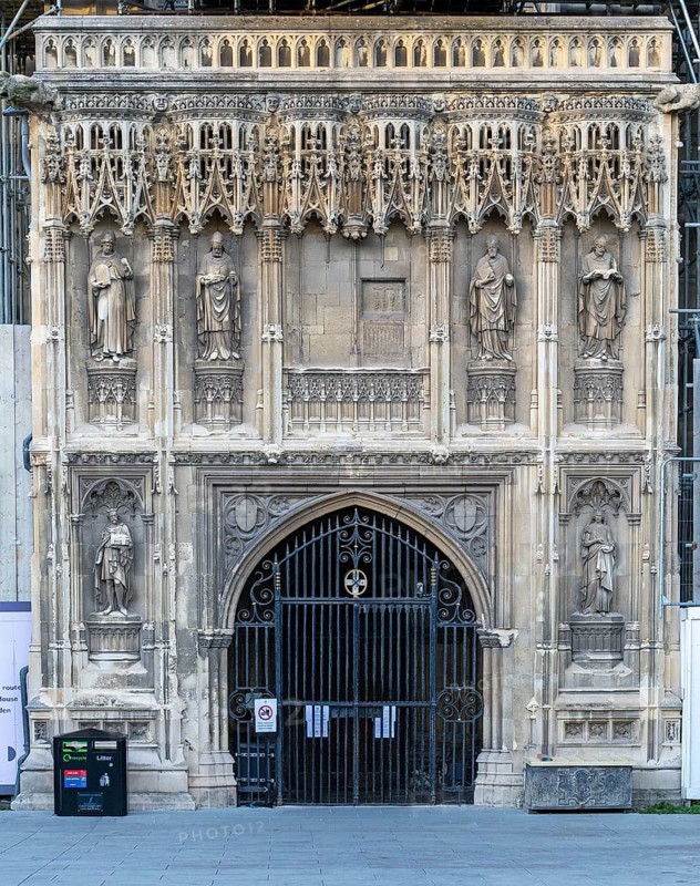 Entrance portal, Cathedral, Canterbury, Kent, England, Great Britain