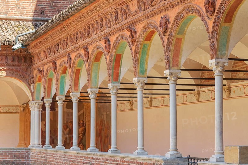 Abbey church, Certosa di Pavia monastery, Certosa di Pavia, Lombardy, Italy, Europe