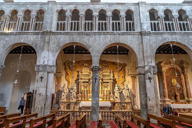 Interior of the Cathedral of St Anastasia in Zadar, Croatia, Europe