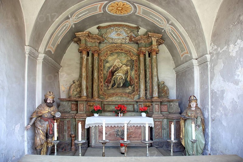 Grotto of the pilgrimage basilica of the Holy Trinity of the Franciscan monastery in Gößweinstein, district of Forchheim, Upper Franconia, Bavaria, Germany, Europe