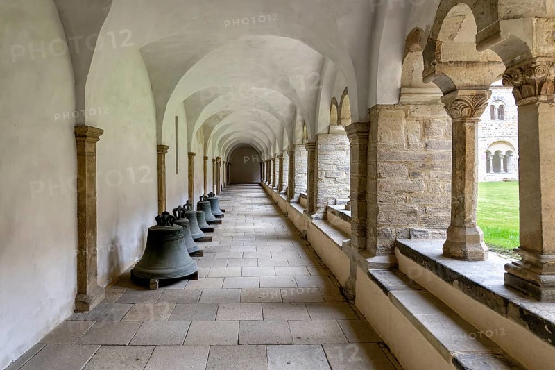 Monastery of our Lady, Cloister and patio, Magdeburg, Saxony Anhalt, Germany, Europe