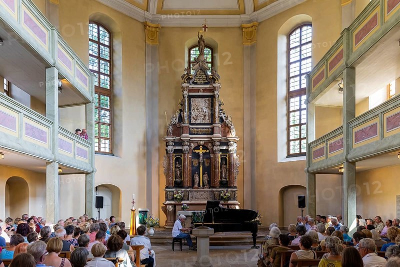 31st Elbhangfest, Loschwitzer Kirche, Peter Rösel piano concert, 31st Elbhangfest, Dresden, Saxony, Germany, Europe