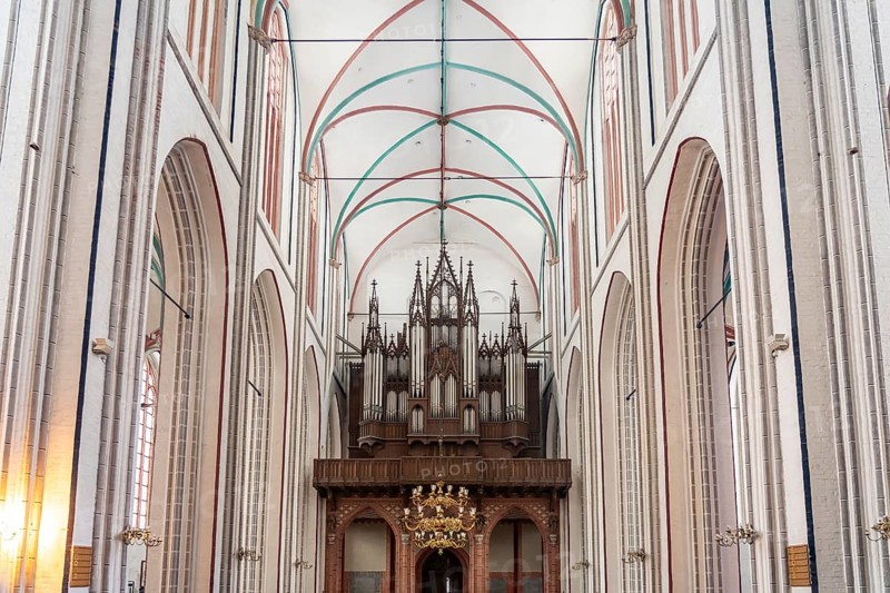Organ by Friedrich Ladegast in Schwerin Cathedral St. Marien and St. Johannis, State Capital Schwerin, Mecklenburg-Vorpommern, Germany, Europe