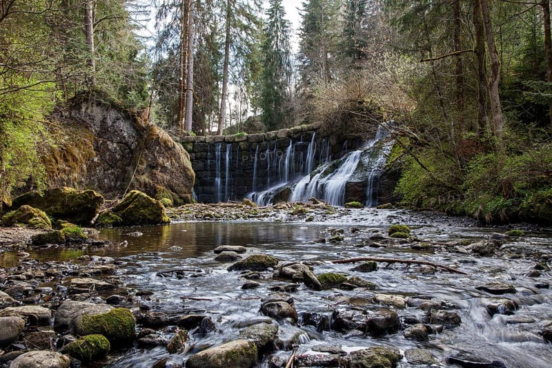 Gerats Waterfall, Gerats, Rettenberg, Oberallgäu, Allgäu, Bavaria, Germany, Europe