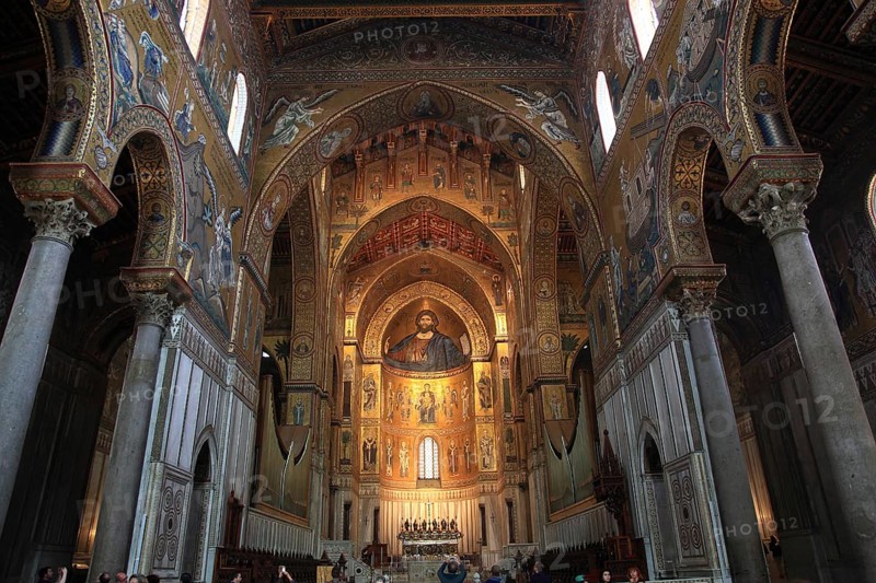 City of Monreale, in the Cathedral of Santa Maria Nuova, Unesco World Heritage Site, Sicily, Italy, Europe