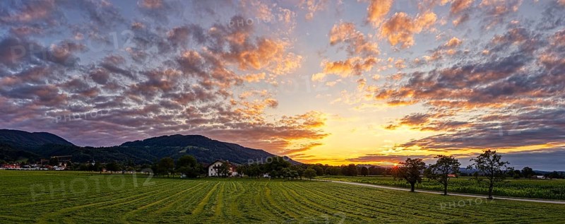 Sunset, Bad Feilnbach, Bavaria, Germany, Europe