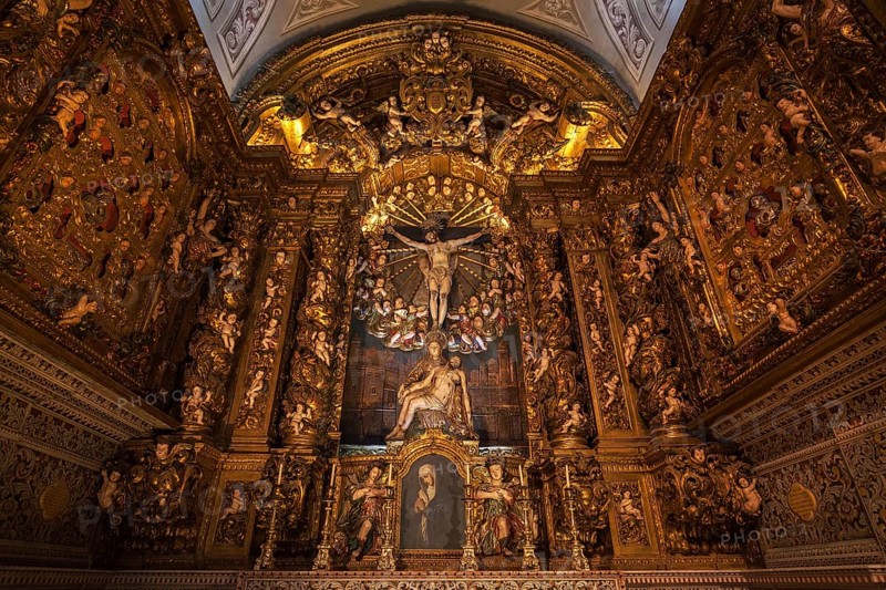 Side chapel in the Jesuit Church, St Rochus Church, Igreja de São Roque, Bairo Alto district, Lisbon, Portugal, Europe