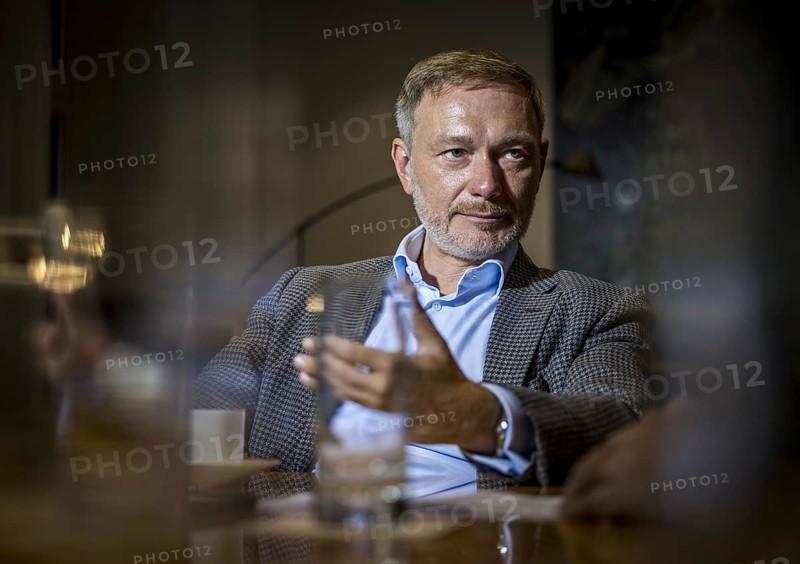 Christian Lindner (FDP), Federal Minister of Finance, recorded during an interview in his office at the Federal Ministry of Finance