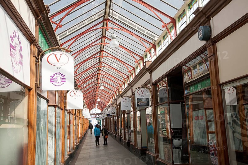 The nineteenth century Victoria Arcade covered shopping area, Great Yarmouth, Norfolk, England, United Kingdom, Europe