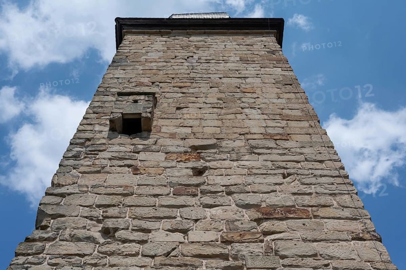 Former attached outhouse at the Upper Gate Tower from the 14th century, inhabited until the end of the 19th century, Zeil am Main, Lower Franconia, Bavaria, Germany, Europe