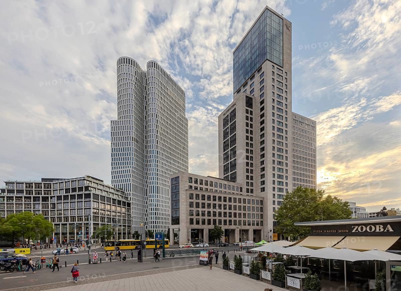 Zoofenster Berlin with the Upper West and Waldorf Astoria buildings. Berlin, Germany, Europe