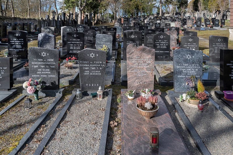 New graves at the Israeli cemetery, inaugurated in 1882, Werner-von Siemens Str. 2, Würzburg, Lower Franconia, Bavaria, Germany, Europe