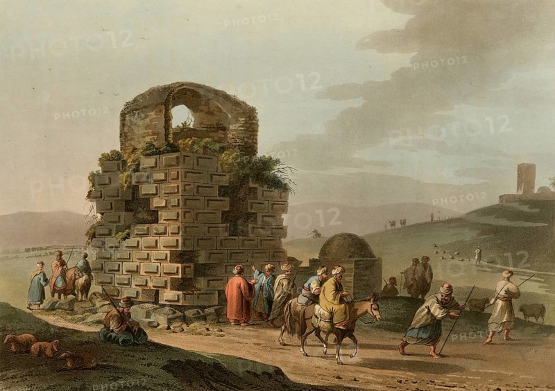 Historical Palestine, Tomb of Rachel, Historical, digitally restored reproduction from an early 19th century original, date unknown