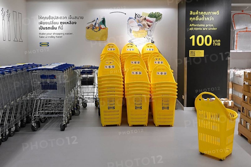 Ikea shopping trolleys and trolley baskets