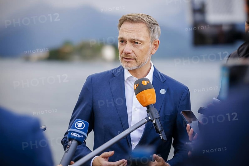 G7 meeting of finance ministers in Stresa. Christian Lindner (FDP), Federal Minister of Finance, at a press statement Stresa, 23 May 2024. Photographed on behalf of the Federal Ministry of Finance