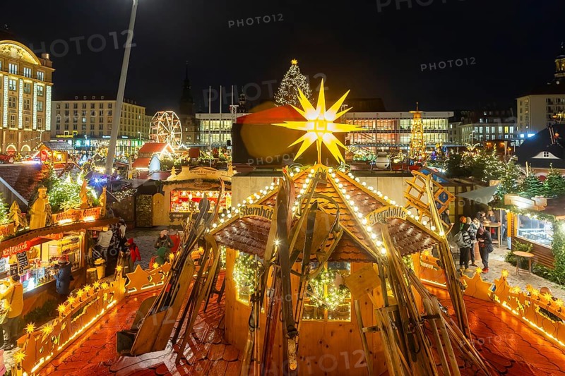 The Dresden Striezelmarkt is a Christmas market in Dresden. It has been held in Advent since 1434, usually on the Altmarkt square, and attracts an average of around two million visitors every year. It is the oldest certified Christmas market in Germany, Dresden, Saxony, Germany, Europe