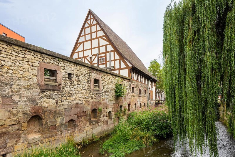 Old Town Stockleffmühle am Mühlgraben, Townscape Göttingen, Göttingen, Lower Saxony, Germany, Europe