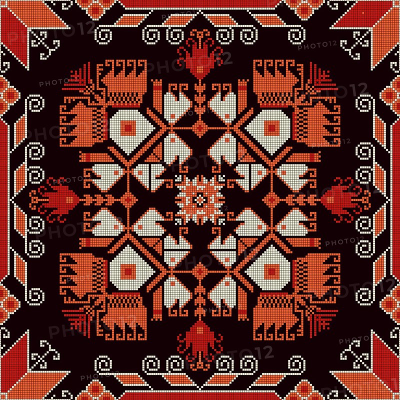 Traditional Bulgarian embroidery vector pattern