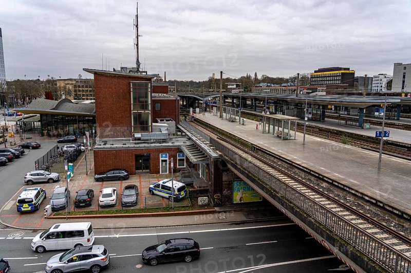 Bochum's main railway station, cut off from long-distance services and parts of regional services for several weeks in February due to railway construction work, North Rhine-Westphalia, Germany, Europe