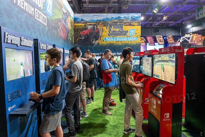 Gamescom, the world's largest trade fair for video and computer games, Farming Simulator, in Cologne, Germany, Europe