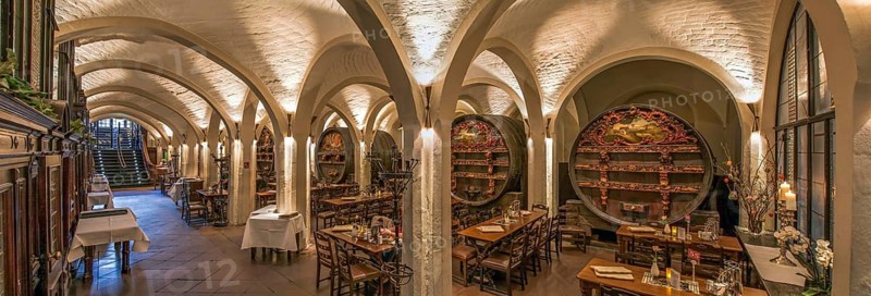 Ratskeller Interior Panorama Bremen Germany