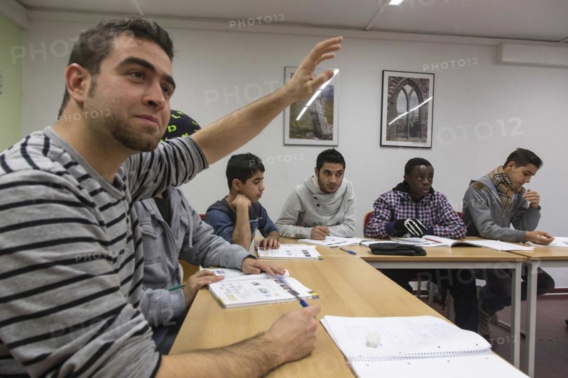 German course for refugees, 25 November 2015, Königs Wusterhausen, Brandenburg, Germany, Europe