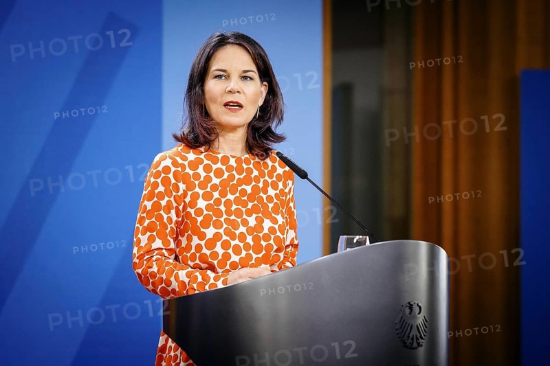 Annalena Bärbock (Alliance 90/The Greens), Federal Foreign Minister, pictured during the press conference with the Dutch Foreign Minister, in Berlin, 23 July 2024