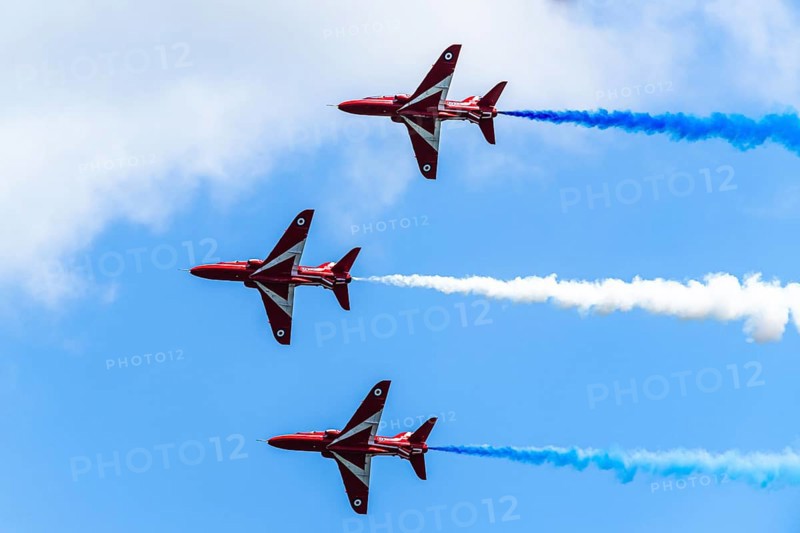 Red Arrows, Royal Air Force Aerobatic Team, Airshow 2024, Teignmouth, Devon, England, United Kingdom, Europe