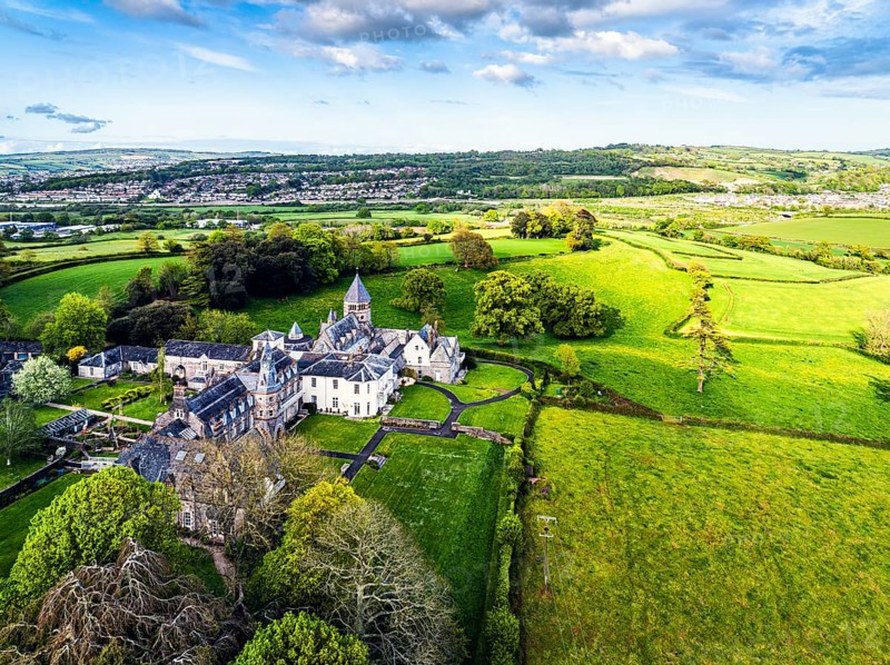 The Priory from a drone, Abbotskerswell Priory, Retirement Village, Abbotskerswell, Newton AbbotThe Priory, Retirement Village, Newton Abbot, Devon, England, United Kingdom, Europe